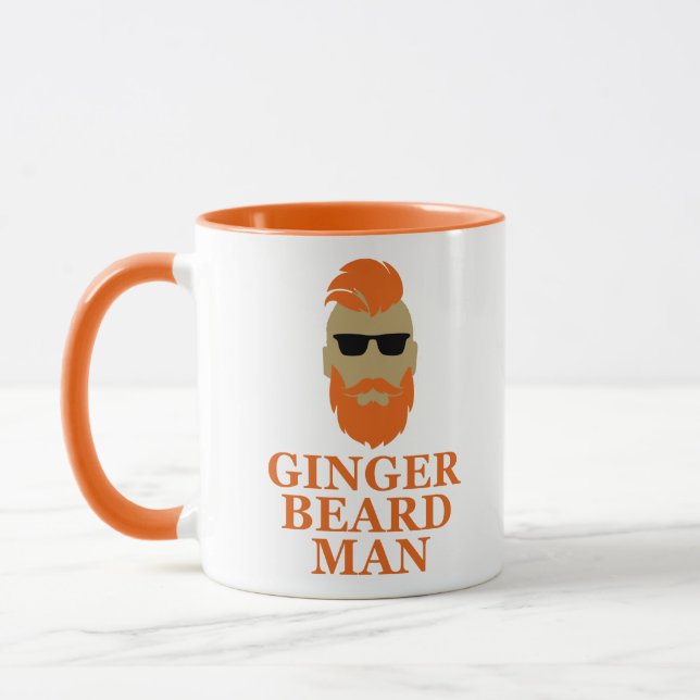 Mug Barbe de gingembre homme drôle barbu (Gauche)