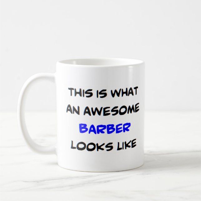 Mug barbier, génial (Gauche)