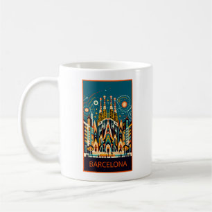 Mug Barcelone Espagne Art Déco