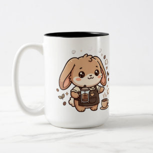 Mug Barista Lapin Kawaii Bicolore