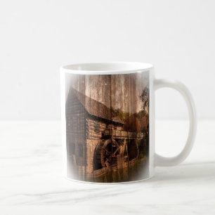Mug Barn Wood farmhouse mill water wheel