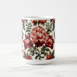 Mug baroque italien. Fleurs et Feuilles chics