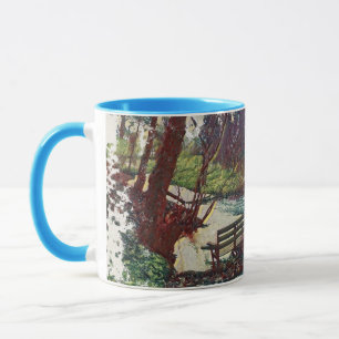 Mug Barrage de Willow Hall, Art impressionniste de Sow