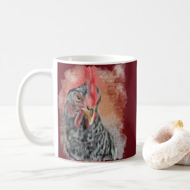Mug Barred Rock Hen (Avec donut)