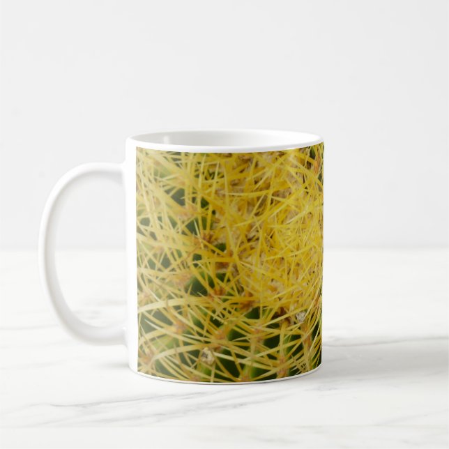 Mug Barrel Cactus Closeup Abstrait Nature Photographie (Gauche)