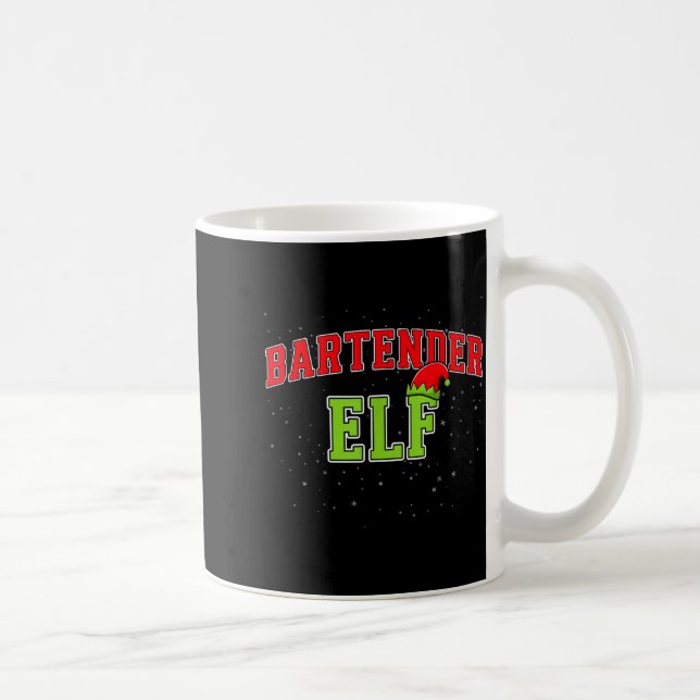 Mug Bartender Elf Christmas Family Matching Group Xmas (Droite)
