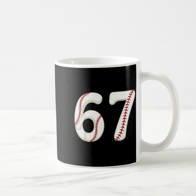 Mug Baseball 67 Number Funny Six Seven Gen Alpha Meme  (Droite)