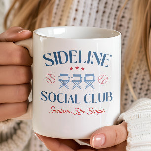 Mug Baseball Baseline Social Club avec nom de ligue