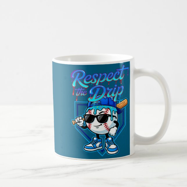Mug Baseball Drip Ice Cream Respect The Drip Home Plat (Droite)