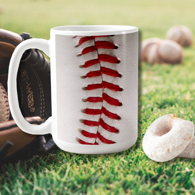 Mug Baseball et Softball Couture Rouge (Créateur téléchargé)