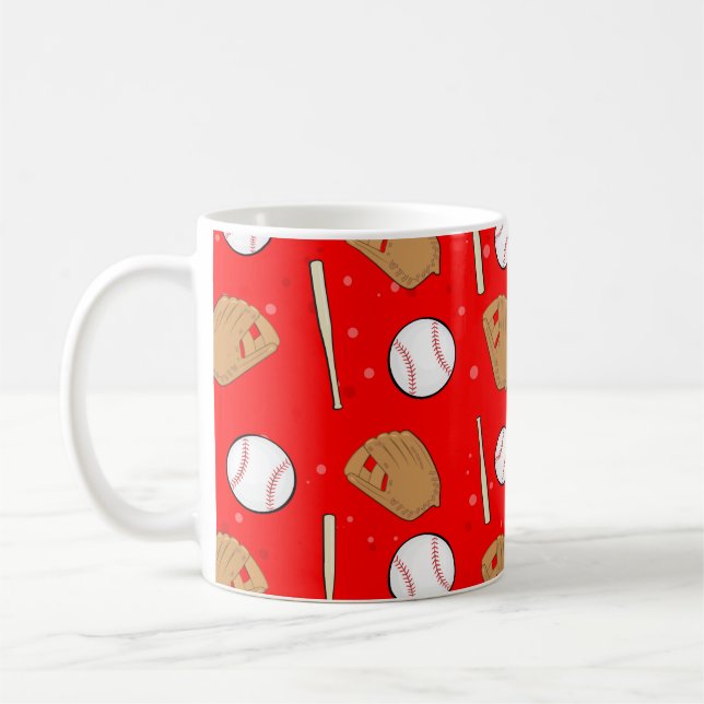 Mug Baseball - Gants, balles et chauves-souris sur Arr (Gauche)