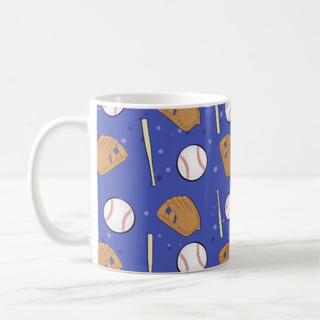 Mug Baseball - Gants, balles et chauves-souris sur Arr (Gauche)