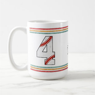 Mug Baseball Rétro Vintage Numéro 4 Classique