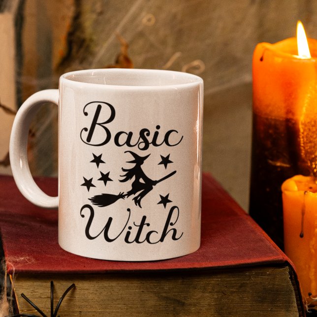 Mug Basic Witch" Halloween – Cute Flying Witch  (Créateur téléchargé)