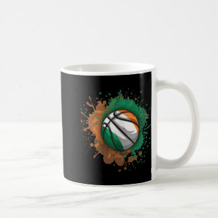 Mug Basket-ball avec Débardeur drapeau Irlande