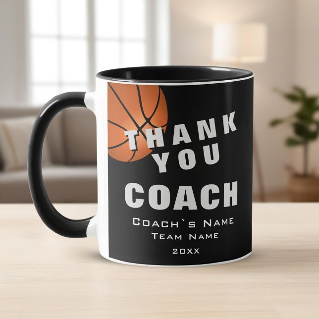 Mug Basket-ball Merci Coach  (Créateur téléchargé)