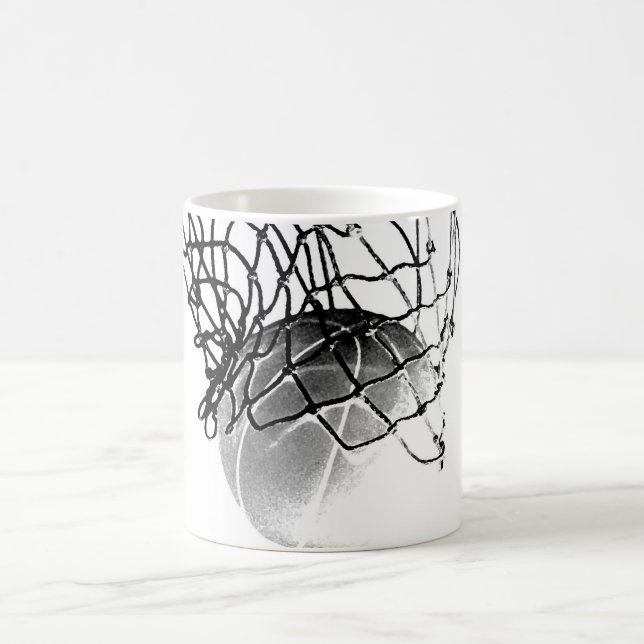 Mug Basket-ball noir et blanc (Centre)