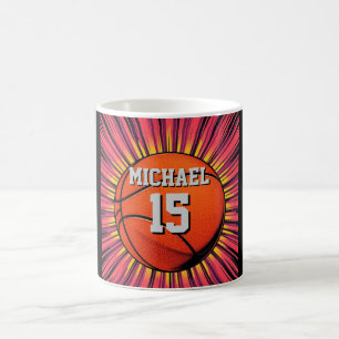 Mug Basket-ball Votre nom Pop Art