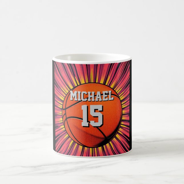 Mug Basket-ball Votre nom Pop Art (Centre)