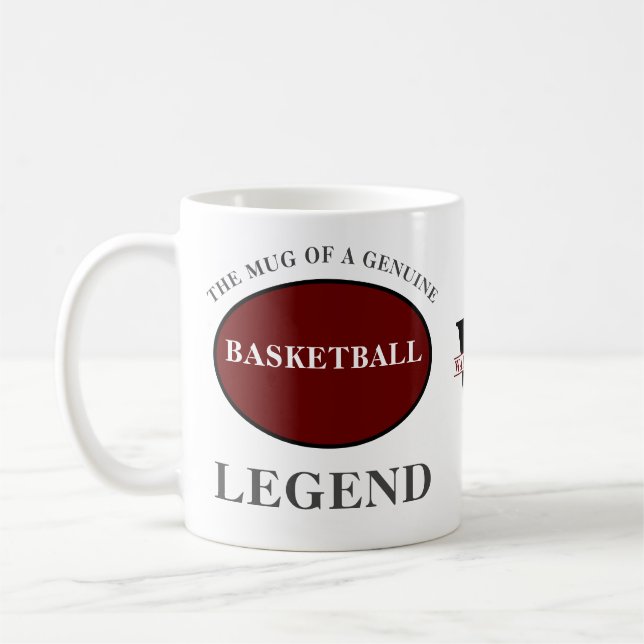 Mug Basketball Legend Monogramme Ajouter Votre Nom Ann (Gauche)