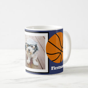 Mug Basketball Photo Ajouter votre nom - Peut modifier