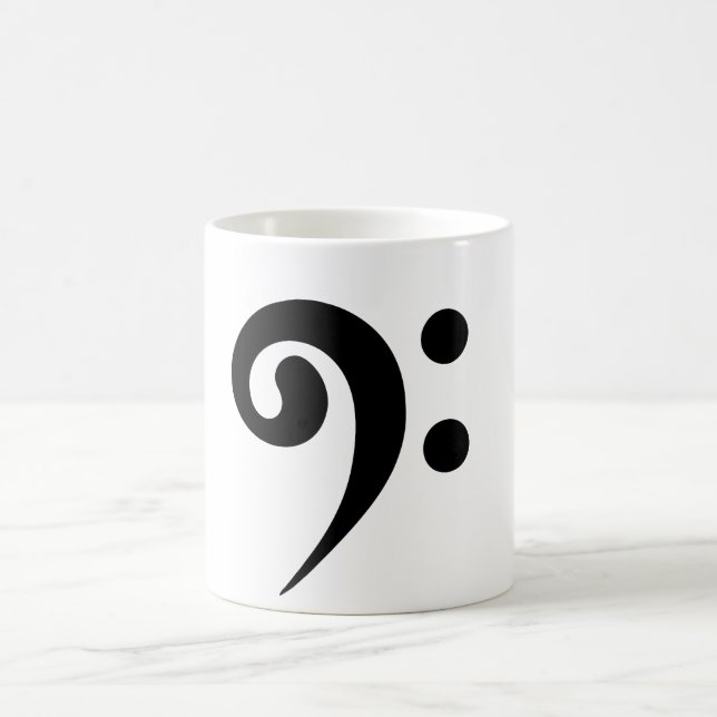 Mug Bass Clef Music Notes (Centre)