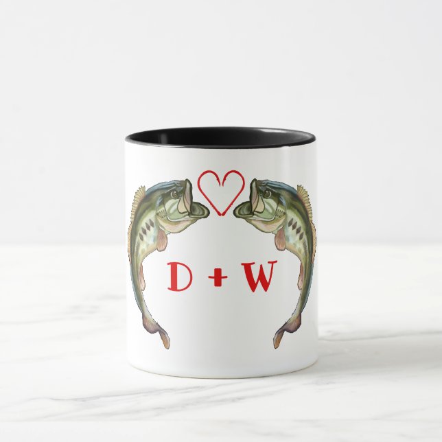Mug Bass Fishing Love Valentines (Centre)