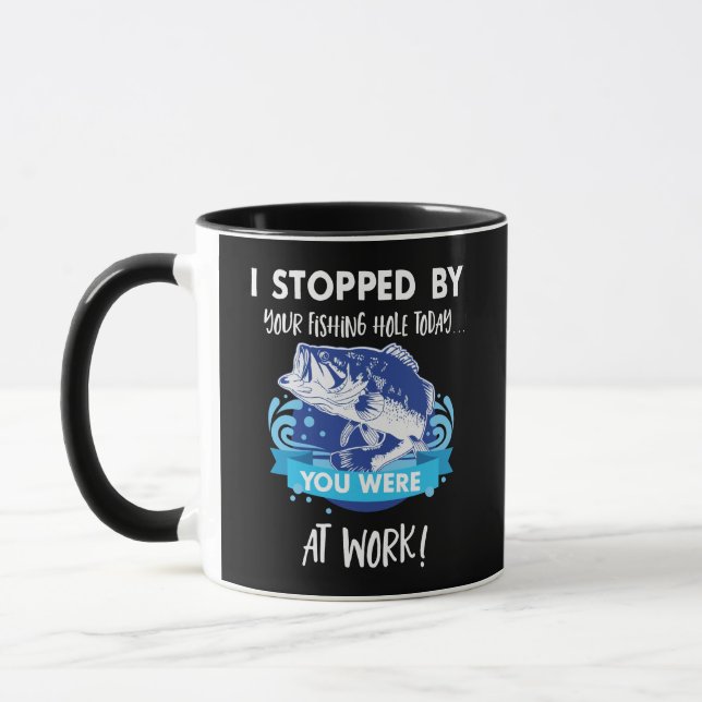 Mug Basse Funky Pêche Sport Citation Extérieur Hobby (Gauche)