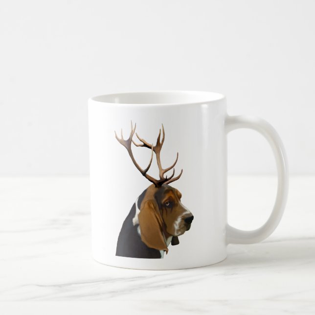 Mug Basset Hound et Antlers (Droite)