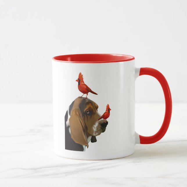 Mug Basset Hound et Birds (Droite)