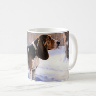 Mug Basset Hound Laissez Tomber La Neige Noël
