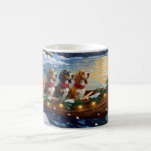Mug Basset Hound Noël Bateau Fêtes