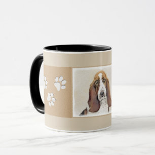 Mug Basset Hound Peinture - Cute Original Chien Art
