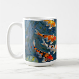 Mug Bassin Impressioniste aux Nymphéas et Poissons Koï