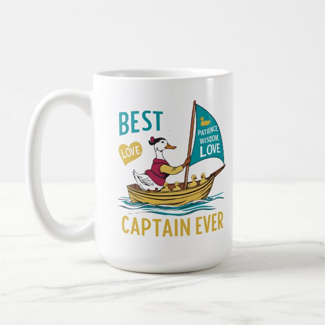 Mug Bateau à voile Mama Canard & Bébés - Parenting Voy (Gauche)