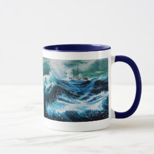 Mug Bateau dans la mer dans la tempête