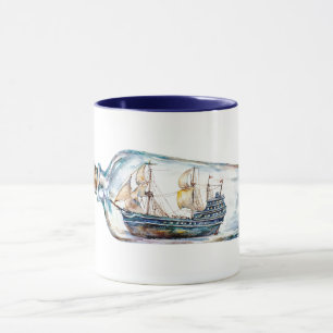 Mug Bateau dans une bouteille