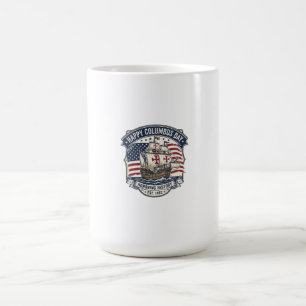 Mug Bateau de Caravelle Rétro Joyeux Columbus Day et D