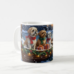 Mug Bateau de Noël du Shih Tzu pour les Fêtes