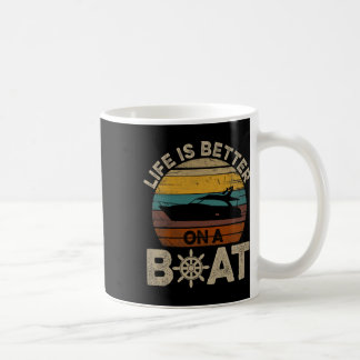 Mug Bateau Drôle Rétro Cadeaux La Vie Est Meilleure Su