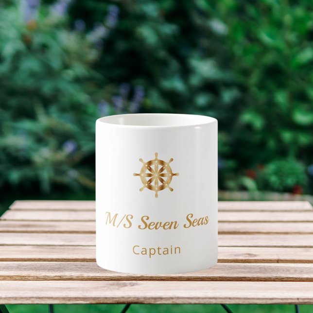 Mug Bateau en or blanc nom du bateau volant (Créateur téléchargé)