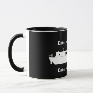 Mug Bateau Narrowboat blanc avec texte