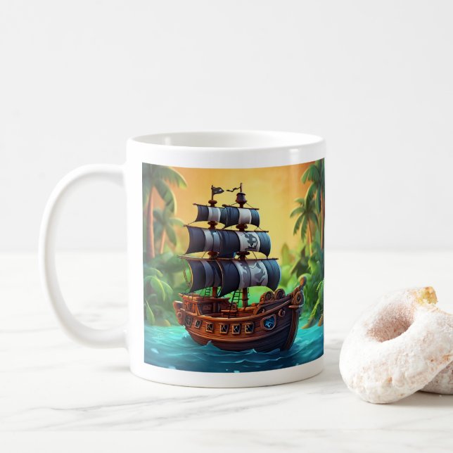 Mug Bateau pirate (Avec donut)