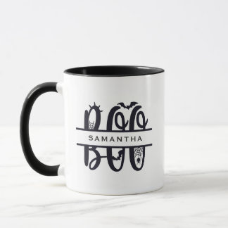 Mug Bateaux Boo et Spider Web Personnalisé Monogramme
