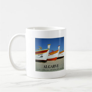Mug Bateaux de pêche sur la plage de l'Algarve Photo