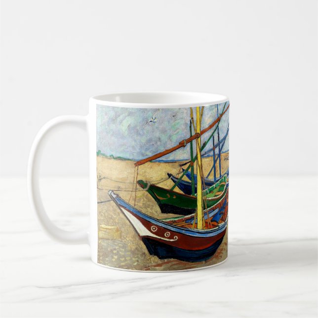 Mug Bateaux de pêche sur la plage de Saintes-Maries -  (Gauche)