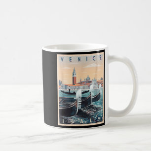 Mug Bateaux Gondoles Rétro Avec La Skyline De Venise I
