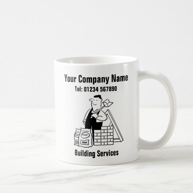 Mug Bâtiment Services de dessin (Droite)
