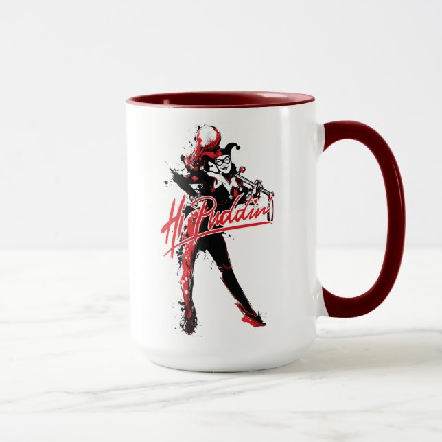 Mug Batman | Harley Quinn "Hi Puddin'' Ink Art (Droite)