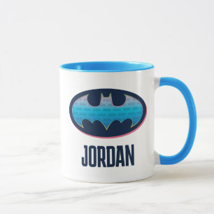 Mug Batman Symbole rose et bleu
